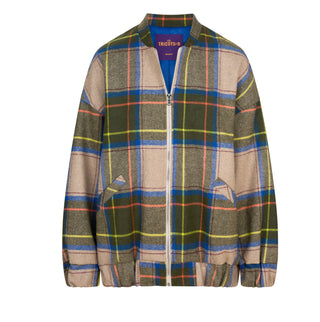 Louise Bomber Jacket Squares Beige