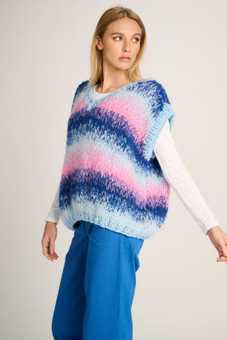 Renèe Debardeur Degradé Pastel Blue / Cobalt / Pink