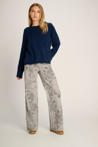 Frieda Pullover Crew Neck Night Blue