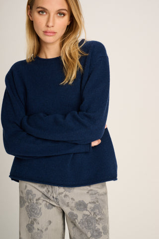 Frieda Pullover Crew Neck Night Blue
