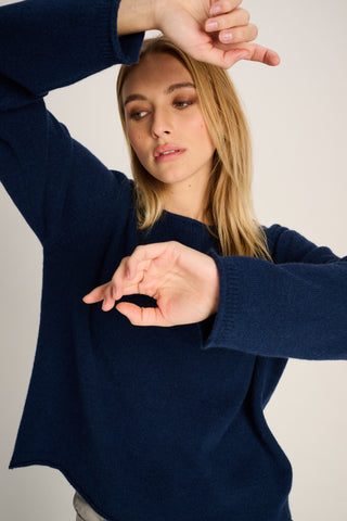Frieda Pullover Crew Neck Night Blue