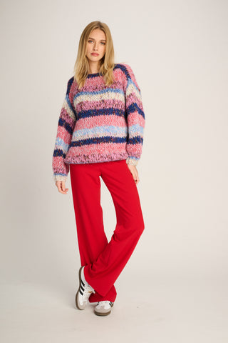 Laura Pullover Round Neck Stripe