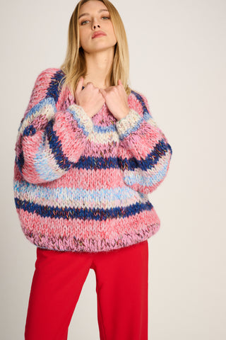 Laura Pullover Round Neck Stripe