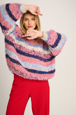 Laura Pullover Round Neck Stripe