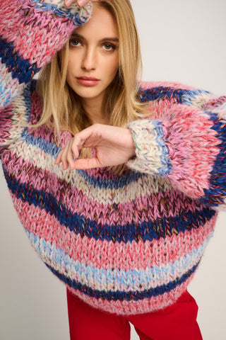 Laura Pullover Round Neck Stripe