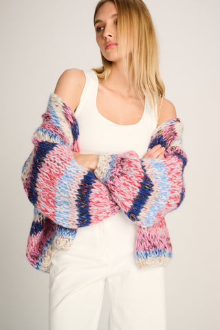 Helena Cardigan Short Stripe