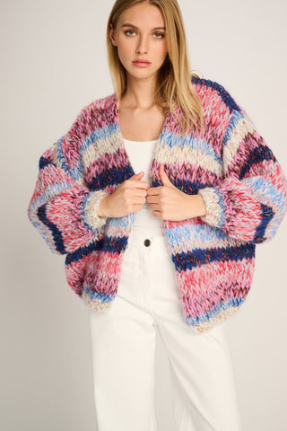 Helena Cardigan Short Stripe