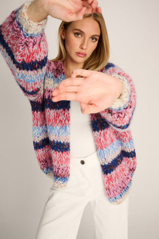 Helena Cardigan Short Stripe