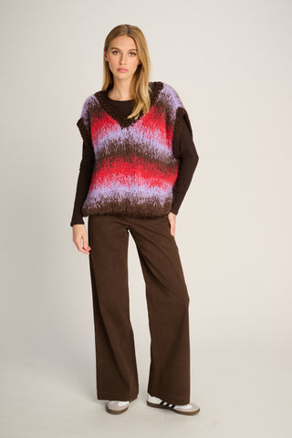 Renèe Debardeur Degradé Brown / Red / Lilac