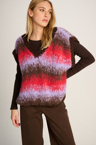 Renèe Debardeur Degradé Brown / Red / Lilac