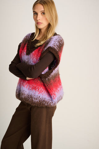 Renèe Debardeur Degradé Brown / Red / Lilac