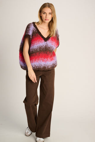 Renèe Debardeur Degradé Brown / Red / Lilac