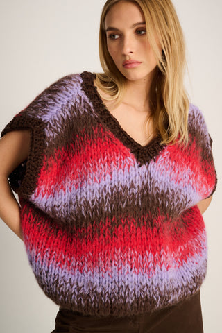 Renèe Debardeur Degradé Brown / Red / Lilac