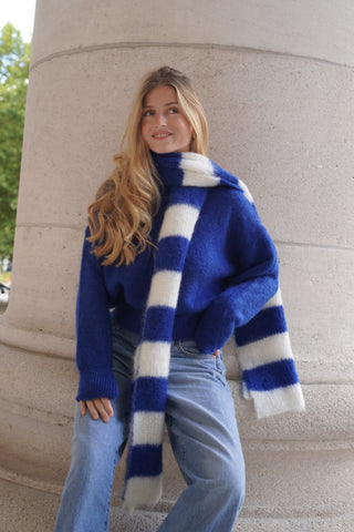 Coco Pullover Crewneck Cobalt Blue