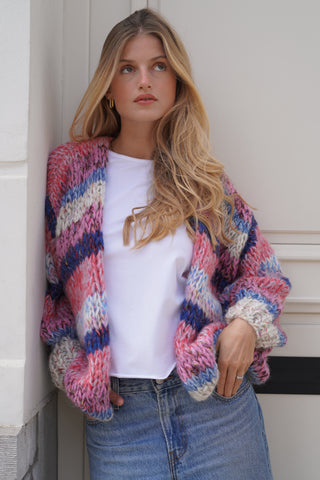 Helena Cardigan Short Stripe