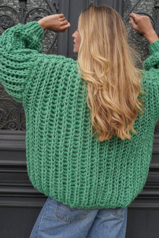 Alexia Alpaca Cardigan Short - Green