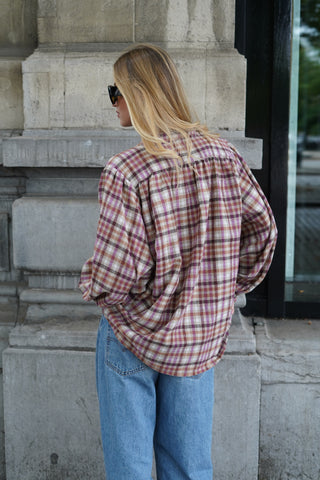 Valerie Blouse Purple / Beige