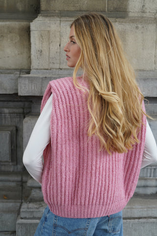 Stella Cardigan Sleeveless Pink