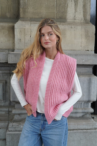 Stella Cardigan Sleeveless Pink