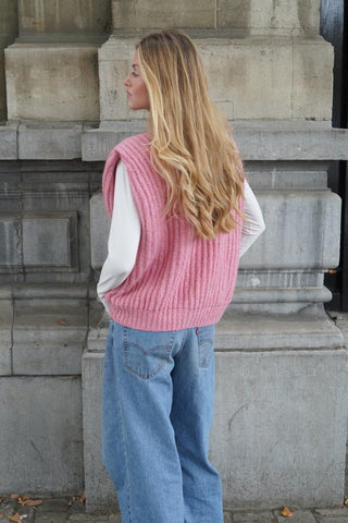 Stella Cardigan Sleeveless Pink
