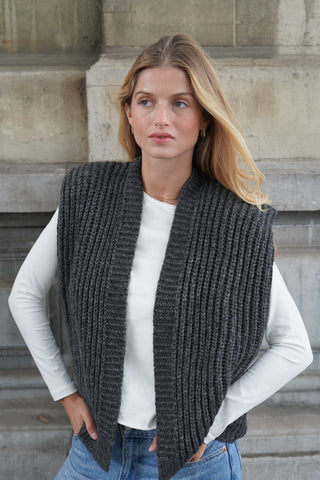 Stella Cardigan Sleeveless Grey
