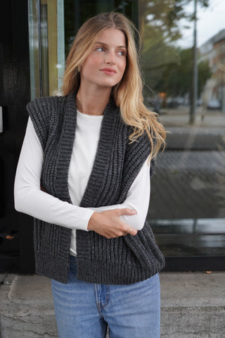 Stella Cardigan Sleeveless Grey