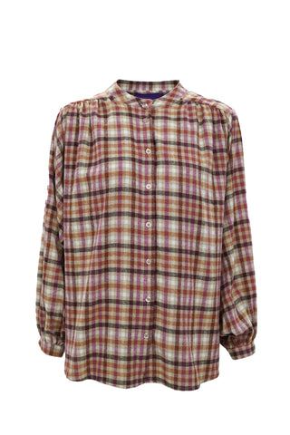 Valerie Blouse Purple / Beige