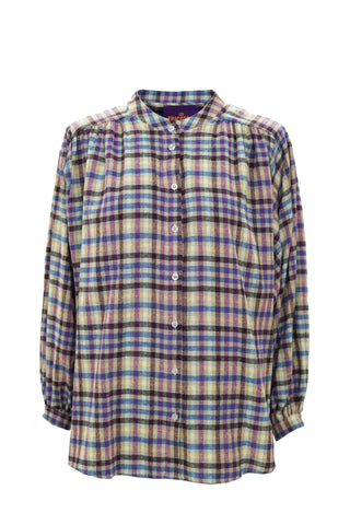 Valerie Blouse Blue / Brown / Pink