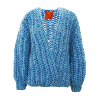 Audrey Cardigan Rib Jeans Blue