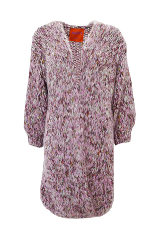 Nicole Cardigan Long Melange Pink / Brown
