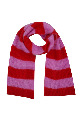 Elodie Scarf Striped Candy Pink / Red