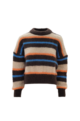 Coco Pullover Crewneck Stripes Beige