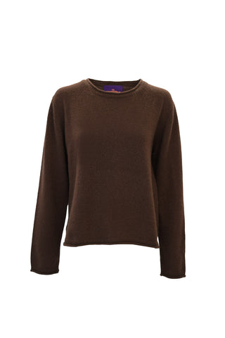 Frieda Pullover Crew Neck Chocolate Brown