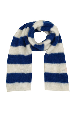 Elodie Scarf Striped Off White / Blue