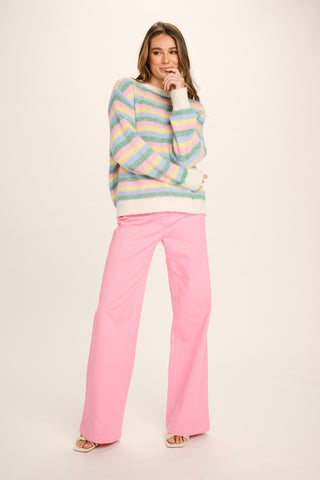 Deanna Alpaca Pullover Round Neck - Multicolour