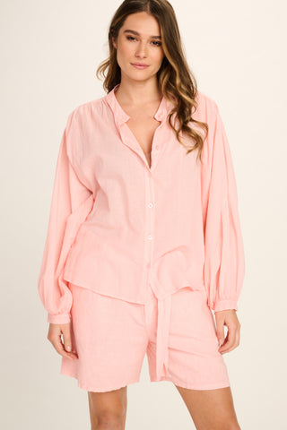 Valerie Cotton Blouse - Pale Pink