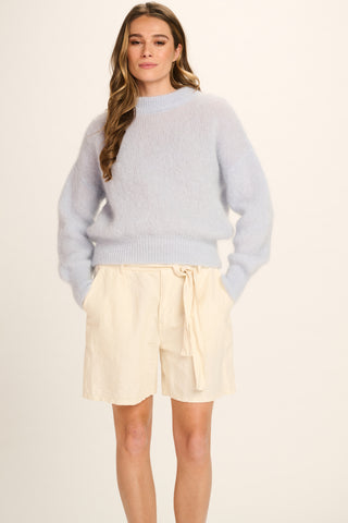 Coco Mohair Pullover Round Neck - Pale Blue