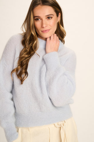 Coco Mohair Pullover Round Neck - Pale Blue