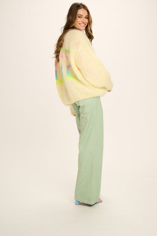 Charlotte Mohair Cardigan - Pastel Yellow Love Grafitti