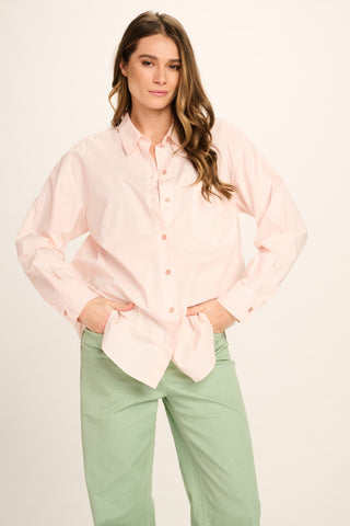 Paulina Cotton Blouse - Pale Pink