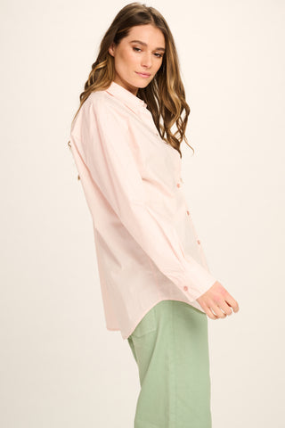Paulina Cotton Blouse - Pale Pink