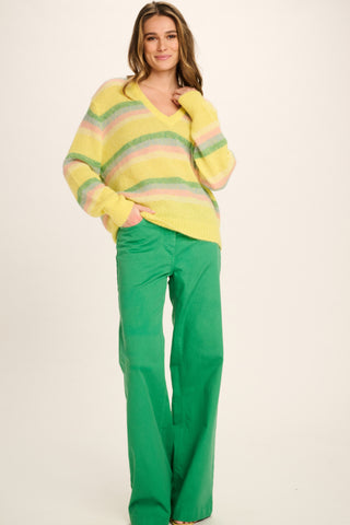 Anais Cotton Jeans - Green