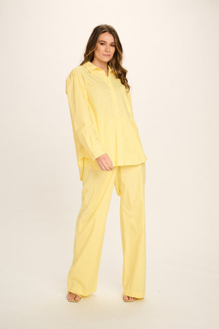 Nathalie Cotton Pants - Yellow
