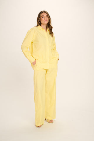 Nathalie Cotton Pants - Yellow