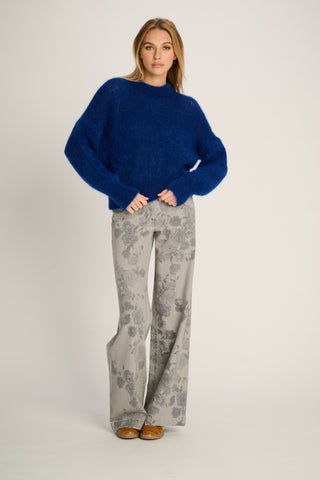 Coco Pullover Crewneck Cobalt Blue