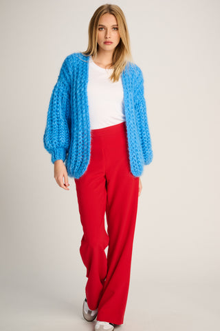 Audrey Cardigan Rib Jeans Blue