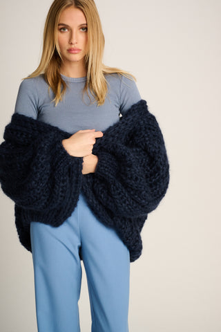 Audrey Cardigan Rib Navy