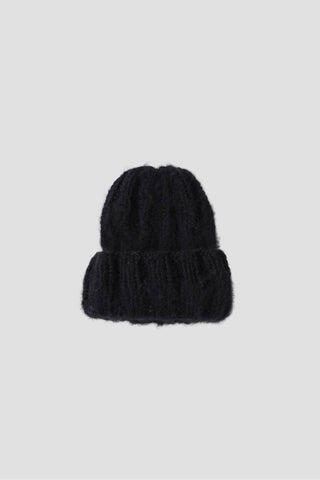 Ella Cashmere Beanie - Black
