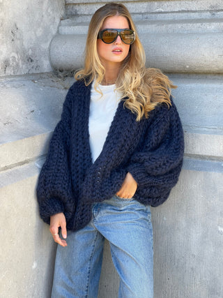 Audrey Cardigan Rib Navy