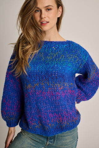 Amy Pullover Round Neck Cobalt Multi
